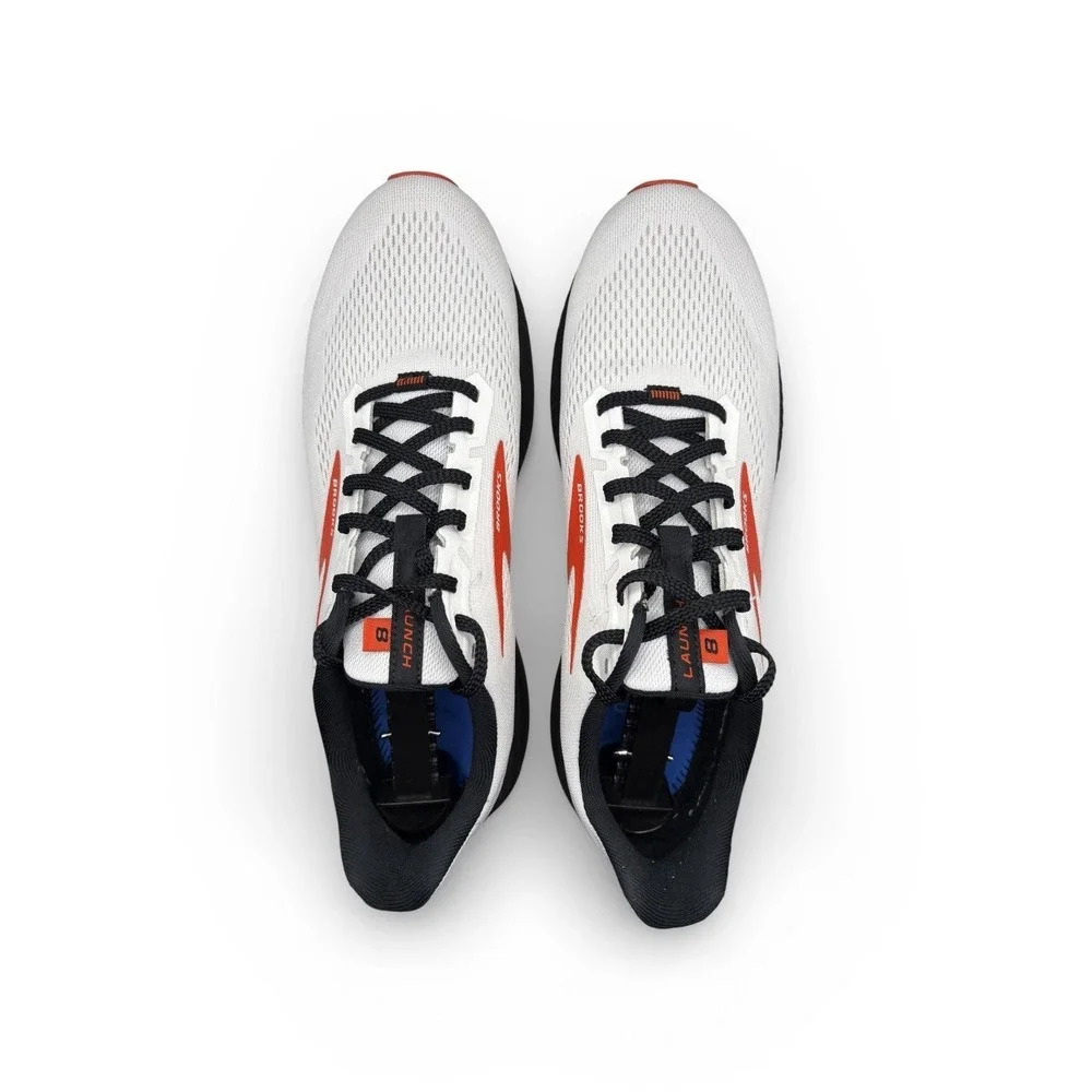 Brooks Men's Launch 8 Running Shoes Size 11.5 D White Orange No Insoles -1425 - Picture 3 of 7